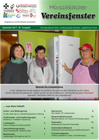 Hirschbacher Vereinsfenster vom 15.11.2017 (Ausgabe Nr. 87)