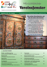 Hirschbacher Vereinsfenster vom 15.08.2016 (Ausgabe Nr. 82)
