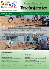 Hirschbacher Vereinsfenster vom 15.05.2016 (Ausgabe Nr. 81)