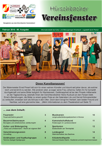 Hirschbacher Vereinsfenster vom 15.02.2016 (Ausgabe Nr. 80)