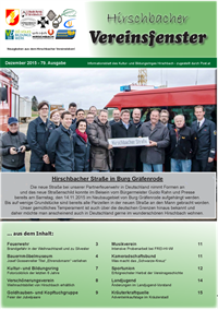 Hirschbacher Vereinsfenster vom 15.11.2015 (Ausgabe Nr. 79)