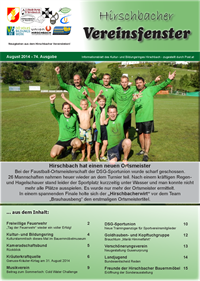 Hirschbacher Vereinsfenster vom 15.08.2014 (Ausgabe Nr. 74)