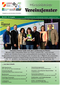 Hirschbacher Vereinsfenster vom 15.05.2014 (Ausgabe Nr. 73)
