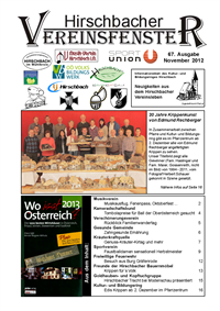 Hirschbacher Vereinsfenster vom 15.11.2012 (Ausgabe Nr. 67)