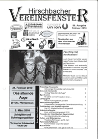 Hirschbacher Vereinsfenster vom 15.02.2010 (Ausgabe Nr. 56)