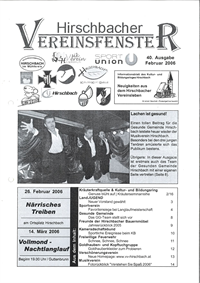 Hirschbacher Vereinsfenster vom 15.02.2006 (Ausgabe Nr. 40)