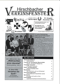 Hirschbacher Vereinsfenster vom 15.11.2004 (Ausgabe Nr. 35)