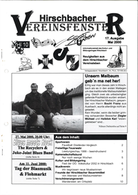 Hirschbacher Vereinsfenster vom 15.05.2000 (Ausgabe Nr. 17)