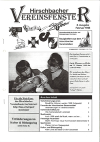 Hirschbacher Vereinsfenster vom 15.02.1998 (Ausgabe Nr. 8)