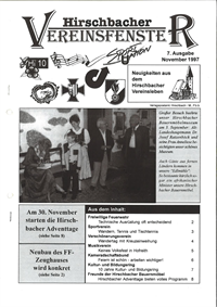 Hirschbacher Vereinsfenster vom 15.11.1997 (Ausgabe Nr. 7)