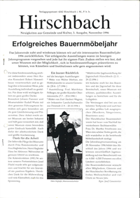 Hirschbacher Vereinsfenster vom 15.11.1996 (Ausgabe Nr. 3)
