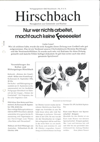 Hirschbacher Vereinsfenster vom 15.08.1996 (Ausgabe Nr. 2)
